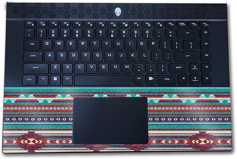 Glossy Glitter Laptop Skin Compatible with Alienware M16 R2 (2024) - Southwest Stripes - Premium 3M Vinyl Protective Wrap Decal Cover - Easy to Apply | Crafted in The USA by MightySkins in Kuwait