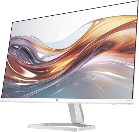 شاشة HP 24 بوصة FHD IPS (1920x1080) مع حزمة مكبرات الصوت مع قاعدة Docztorm، معدل تحديث 100 هرتز، 1x HDMI، VGA، خالية من الوميض، مضادة للتوهج، مثالية للمنزل والأعمال، أبيض/فضي (2026 أحدث طراز) in Kuwait