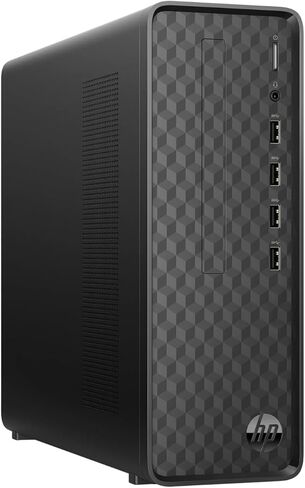 HP 27-inch Monitor, Slim Desktop Bundle, Intel Core i3-12100, 8GB RAM, 512GB SSD, Windows 11, Wireless Keyboard and Mouse, Full HD Display, Home and Office PC Setup in Kuwait