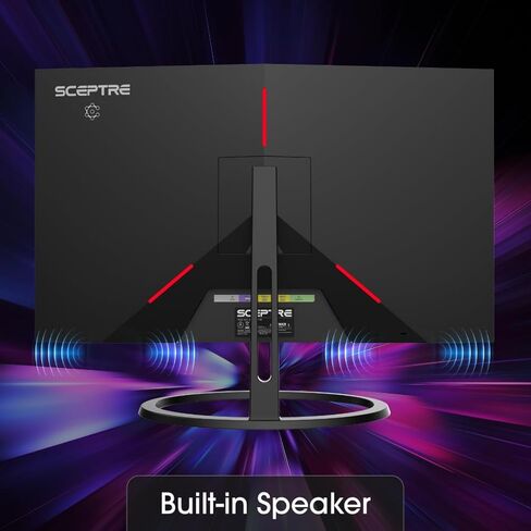 شاشة Sceptre مقاس 27 بوصة IPS 2K QHD 2560 x 1440 75 هرتز Edgeless DisplayPort HDMI مكبرات صوت مدمجة باللون الأسود in Kuwait