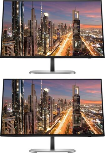 HP Series 5 Pro 24-inch 524pu Full HD (1920 x 1080) 100Hz 5ms LCD IPS Monitor, 2-Pack Bundle, Low Blue Light, Daisy Chain, Dock, HDMI, DisplayPort, USB Hub, USB-C with 100W PD in Kuwait