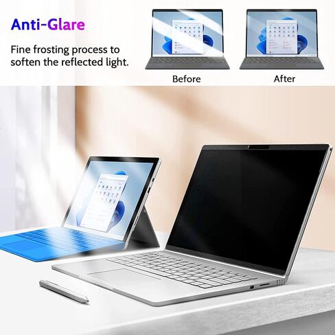 Gavigain Laptop Screen Protector,10.5 Inch Magnetic Removable Blue Light Blocking Private Screen for surfacesGo 3 2 1 in Kuwait