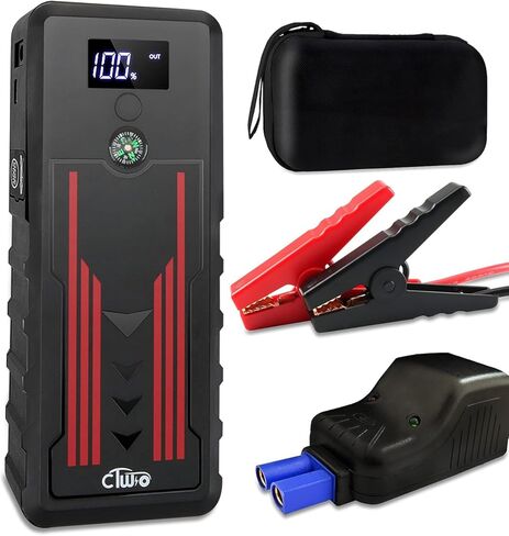Battery Jump Starter for Car, CTWJO 12V 1000A Portable Jump Starter Booster with USB-C Smart Port, Compass, LCD Screen, LED Light, Travel Case (Up to 7.2L Gasoline 5.5L Diesel Engines) in Saudi Arabia