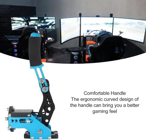 Professional 16 Bit USB Hand Brake PC Racing Game for G27 G29 G920 G923 T500 T300 FanatecoSW LFS Straight Rally Simulation Hand Brake Plate (BLUE) in Kuwait