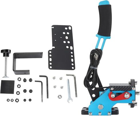 Professional 16 Bit USB Hand Brake PC Racing Game for G27 G29 G920 G923 T500 T300 FanatecoSW LFS Straight Rally Simulation Hand Brake Plate (BLUE) in Kuwait
