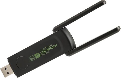Keenso 1300Mbps Dual Band USB Network Adapter with Dual Antenna for Stable Signal, Ideal for Gaming and Streaming on 8 in Kuwait