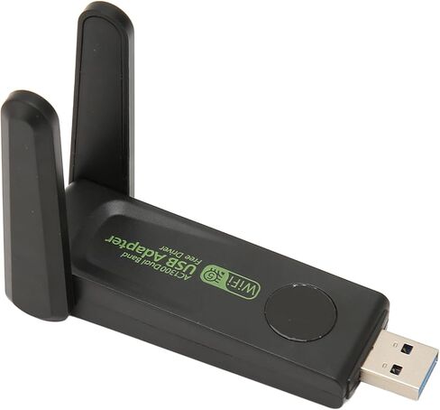 Keenso 1300Mbps Dual Band USB Network Adapter with Dual Antenna for Stable Signal, Ideal for Gaming and Streaming on 8 in Kuwait