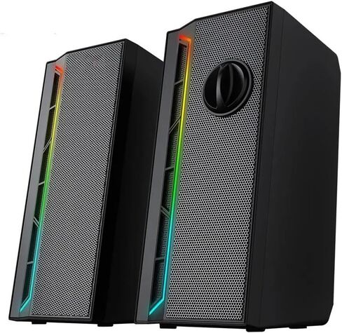 3.5 ملم Aux 2.0 ستيريو موسيقى محيطة RGB سماعات الألعاب ساوند بار للكمبيوتر المكتبي ومكبرات الصوت in Kuwait