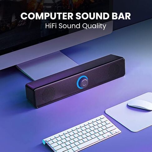 Wired PC Stereo Speakers with 3.5mm Jack, Clear Audio Compact Desktop Speakers for Laptop Monitor Home Office Gaming Multimedia in Kuwait