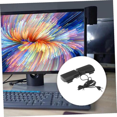 مكبر صوت USB للكمبيوتر المكتبي مع مشبك، مكبر صوت محمول يعمل بمنفذ USB لأجهزة الكمبيوتر المحمول والشاشة، ملحق صوتي صغير الحجم للمكتب متوافق مع جهد DC3.00 in Kuwait