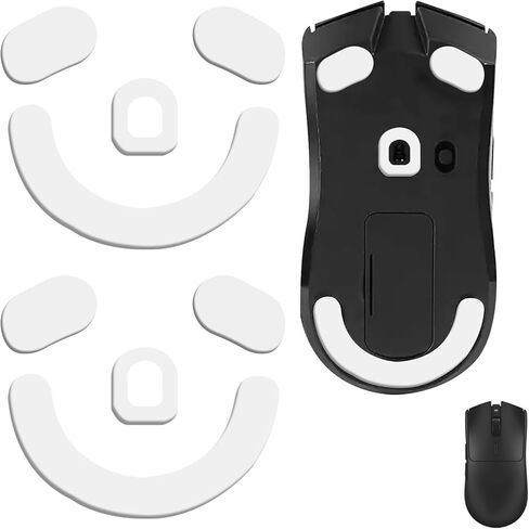2 Sets Viper V3 Wireless Ice Mouse Skates, PTFE Replacement Feet Compatible with Razer Viper V3 Wireless Gaming Mouse Gaming Mouse, Smooth Durable Upgrade Skates Pad (0.7mm/White) in Kuwait