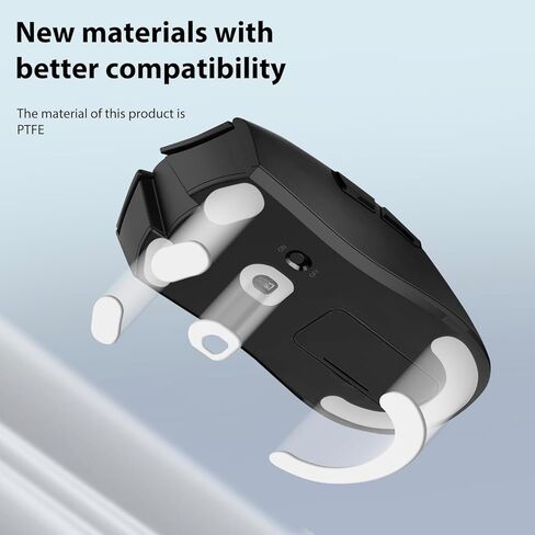 2 Sets Viper V3 Wireless Ice Mouse Skates, PTFE Replacement Feet Compatible with Razer Viper V3 Wireless Gaming Mouse Gaming Mouse, Smooth Durable Upgrade Skates Pad (0.7mm/White) in Kuwait