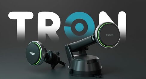 TRON Qi2 Ice Cooling Magnetic Wireless Car Charger Mount, 25W Fast Charging with Cooling Fan, MagSafe Compatible for iPhone & Android, 8-Inch Dashboard Arm Length, 43W Car Adapter, 60W Cable, in Kuwait