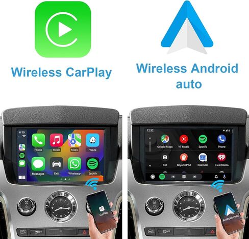 واجهة CarPlay اللاسلكية وAndroid Auto المتوافقة مع مجموعة Cadillac CTS 2009-2013 التحديثية، تدعم الكاميرا الأصلية، عجلة القيادة، صوت AUX وميكروفون، تحافظ على جميع وظائف راديو OEM in Kuwait