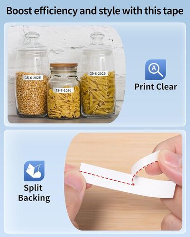 متوافق مع شريط ملصقات Btag Btag 231 أسود على أبيض 12 مم (0.47 بوصة) × 4 متر بديل لـ Brother P-Touch PT-N10، PT-N20، PT-N25BT B-tag Label Maker إعادة تعبئة الشريط، 1/2 بوصة × 13.1 قدم، 4 عبوات in Kuwait
