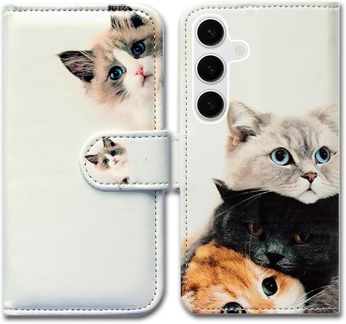 Bcov Case for Galaxy S26,Cute Brown Cat Leather Flip Phone Case Wallet Cover with Card Slot Holder Kickstand Case for Samsung Galaxy S26 in Saudi Arabia