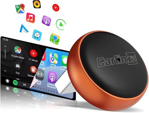 Carlinkit Mini Ultra 3 Wireless CarPlay Adapter, Wireless Android Auto Adapter, Convert OEM Wired to Wireless Dongle, USB-A/C Plug & Play, Auto-Connect, OTA Upgrade, Orange in Kuwait