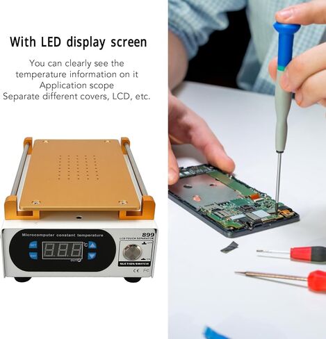 7" LCD Separator Machine, Mobile Phone Screen Repair Tool, 550W Fast Heating, LED Digital Display, Alloy Plate, 0-350C, Vacuum Fixation, 4 Clamps in Kuwait