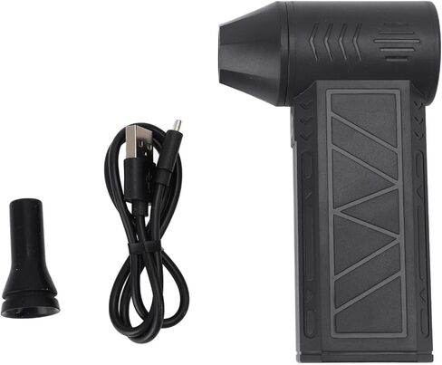 Zopsc Electric Air Duster 90000RPM Cordless Air Blower 3 Speed Brushless Fan Rechargeable with LED Light Magnetic Nozzle for PC Car Cleaning (Black) in Saudi Arabia