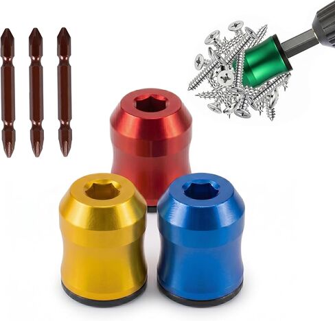 Magnetizer & Demagnetizer Tool Set for Drill, Magnetic Screw Ring for PC Building & Electronics Repair, 3/5pcs 1/4 Inch Magnetic Screw Ring Head for Motherboard Standoffs & Screws (5 Pcs) in Kuwait