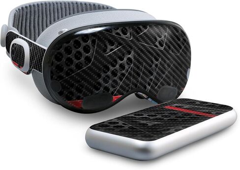 Carbon Fiber Skin Compatible with Apple Vision Pro - Tech Web - Premium 3M Vinyl Protective Wrap Decal Cover - Easy to Apply | Crafted in The USA by MightySkins in Kuwait