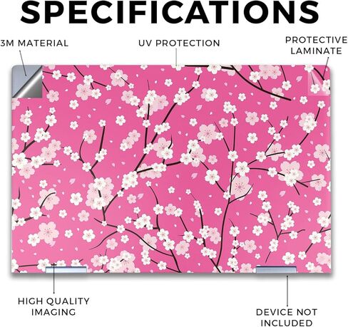 غلاف الكمبيوتر المحمول متوافق مع HP Envy x360 14 بوصة (2023) - Sakura Pink - غطاء لاصق واقٍ من الفينيل الفاخر 3M - سهل الاستخدام | صُنع في الولايات المتحدة الأمريكية بواسطة MightySkins in Kuwait