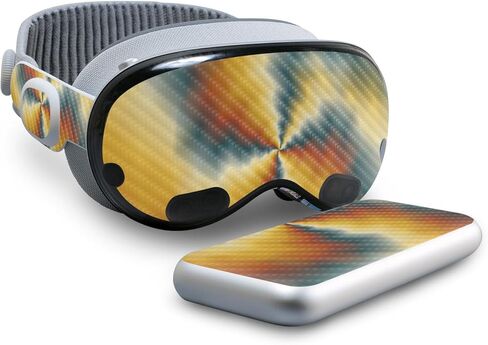 غلاف من ألياف الكربون متوافق مع Apple Vision Pro - Eye of The Storm - غطاء لاصق واقٍ من الفينيل الفاخر 3M - سهل الاستخدام | صُنع في الولايات المتحدة الأمريكية بواسطة MightySkins in Kuwait