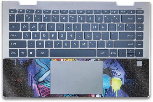 Glossy Glitter Laptop Skin Compatible with HP Envy x360 14" (2023) - Midnight Mischief - Premium 3M Vinyl Protective Wrap Decal Cover - Easy to Apply | Crafted in The USA by MightySkins in Kuwait