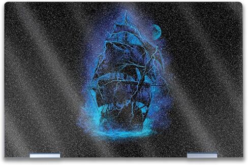 Glossy Glitter Laptop Skin Compatible with HP Envy x360 14" (2023) - Pirate Storm - Premium 3M Vinyl Protective Wrap Decal Cover - Easy to Apply | Crafted in The USA by MightySkins in Kuwait