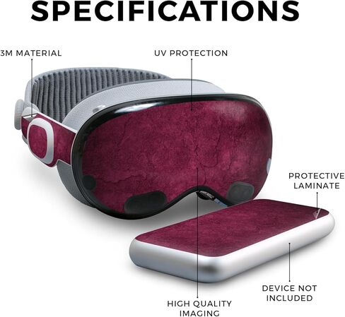 جلد متوافق مع Apple Vision Pro - Pink Gravel - غطاء لاصق واقٍ من الفينيل الفاخر 3M - سهل الاستخدام | صُنع في الولايات المتحدة الأمريكية بواسطة MightySkins in Kuwait