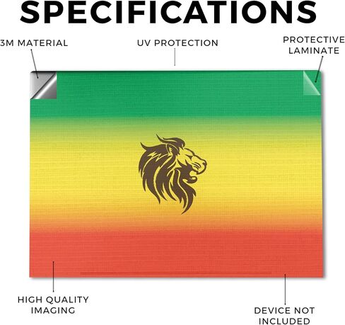 غلاف كمبيوتر محمول متوافق مع HP Envy x360 15.6" (2023) - Rasta Lion - غطاء لاصق واقٍ من الفينيل الفاخر 3M - سهل الاستخدام | صُنع في الولايات المتحدة الأمريكية بواسطة MightySkins in Kuwait