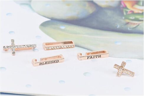 Women Cross Blessed Faith Watch Band Charms for Apple Watch 38mm 40mm 41mm 42mm 44mm 45mm 49mm , Men Silver Rose Gold Slide Decorative Rings Loops For iWatch series 8 7 6 5 4 3 2 se,For Samsung Galaxy watch 5/4,Christian Smart Watchband Accessories in Saudi Arabia