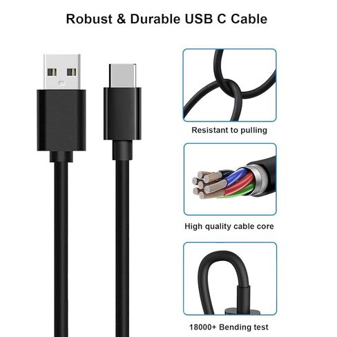 شاحن عن بعد USB C لجهاز Roku Voice Remote Pro الإصدار الثاني الجديد، Roku Ultra 2024 2025 سلك كابل شحن من النوع C عن بعد in Kuwait