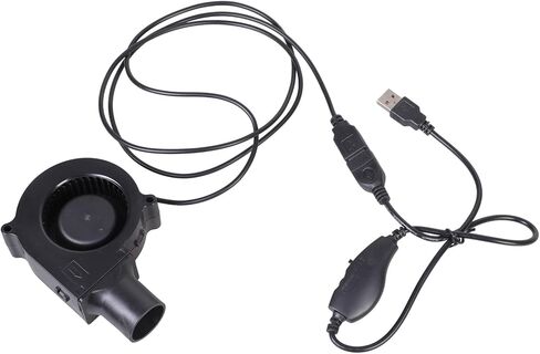 مروحة منفاخ توربو USB 5 فولت مع التحكم في السرعة، منفاخ هواء مدمج بالطرد المركزي 2500 دورة في الدقيقة، يعمل بمنفذ USB لبدء شواء الشواء والتخييم في الهواء الطلق in Kuwait