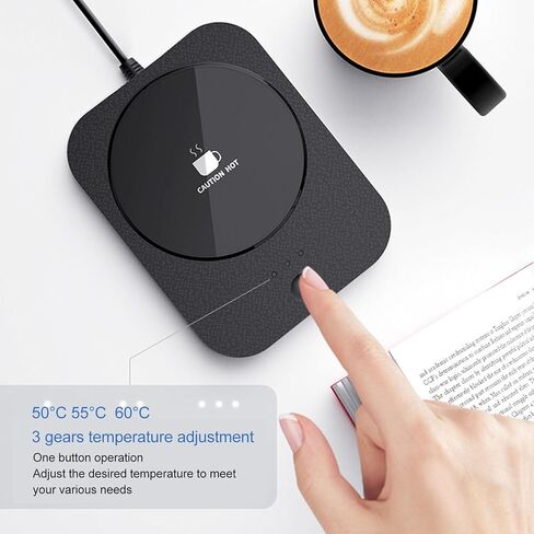 جهاز تدفئة أكواب USB كهربائي عام مع 3 إعدادات لدرجة الحرارة وإيقاف تلقائي، متوافق مع أكواب السيراميك والزجاج والفولاذ المقاوم للصدأ، جهاز تدفئة مكتب محمول لـ in Kuwait