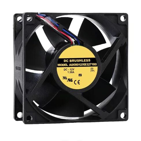 AD08012XB327100 DC 12V 1.3A 80x80x32mm مروحة تبريد 4 أسلاك in Kuwait