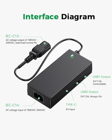 Creality Official Creator PWR Smart Power Supply، 100-240VAC، حماية فورية للطاقة، واي فاي، اتصال من النوع C، لطابعات Creality Hi/K1 Series/K2 Series/Ender-3 V3 إلخ. in Kuwait