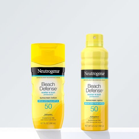 Neutrogena Beach Defense Sunscreen Spray SPF 30 Water-Resistant Sunscreen Body Spray with Broad Spectrum SPF 50, PABA-Free, Oxybenzone-Free & Fast-Drying, Superior Sun Protection, 6.5 oz in Saudi Arabia