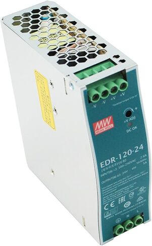 GFZ EDR-120-24 120W Industrial Switching Power Supply 24VDC 5A Output, 85-264VAC Input for LED Lighting, Communication Systems in Kuwait