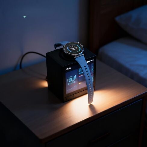 جهاز تعدين بيتكوين سولو 4 في 1 (1000KH/S، 25W، SHA-256)، شريط الأسهم/التشفير، مكبر صوت بلوتوث وشاحن لاسلكي - صغير الحجم وأنيق للدراسة ومنضدة النوم in Kuwait