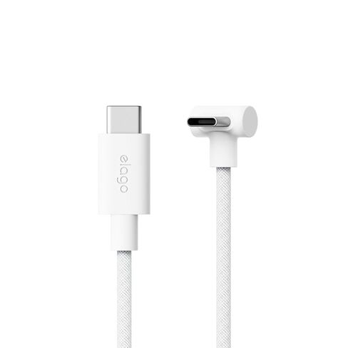 elago USB 90 Degree C to C Cable Charger Compatible with iPhone, iPads and MacBooks and All Type C Device - 2M Cable [White] in Kuwait