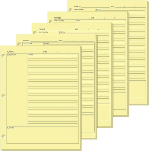 Ctosree Cornell Notes ورق دفاتر ورق فضفاض مع نظام حشو ورق 8.5 × 11 بوصة 3 فتحات، مزدوج الجوانب للمكتب والمدرسة والمنزل والكلية (200 ورقة) in Kuwait