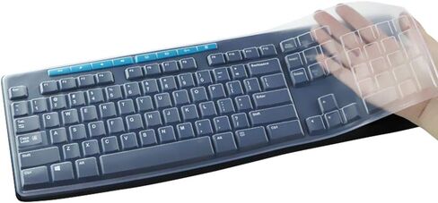 غطاء لوحة المفاتيح الشفاف فائق النحافة من CASEDAO متوافق مع لوحة المفاتيح Logitech K120 MK120، غطاء حماية لوحة المفاتيح مقاوم للغبار ومقاوم للماء (شفاف) in Kuwait