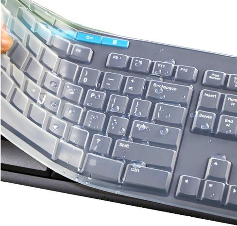 غطاء لوحة المفاتيح الشفاف فائق النحافة من CASEDAO متوافق مع لوحة المفاتيح Logitech K120 MK120، غطاء حماية لوحة المفاتيح مقاوم للغبار ومقاوم للماء (شفاف) in Kuwait