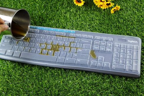 غطاء لوحة المفاتيح الشفاف فائق النحافة من CASEDAO متوافق مع لوحة المفاتيح Logitech K120 MK120، غطاء حماية لوحة المفاتيح مقاوم للغبار ومقاوم للماء (شفاف) in Kuwait