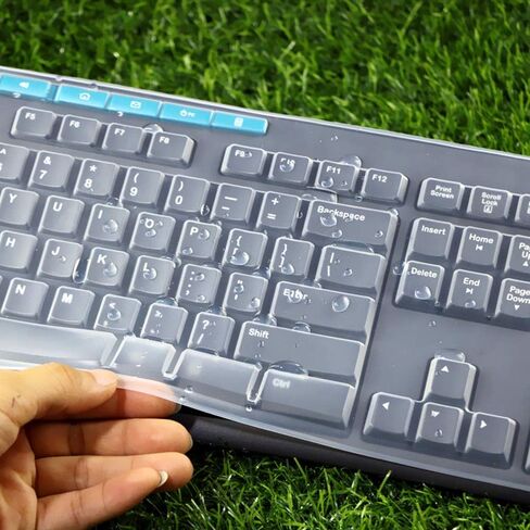 غطاء لوحة المفاتيح الشفاف فائق النحافة من CASEDAO متوافق مع لوحة المفاتيح Logitech K120 MK120، غطاء حماية لوحة المفاتيح مقاوم للغبار ومقاوم للماء (شفاف) in Kuwait