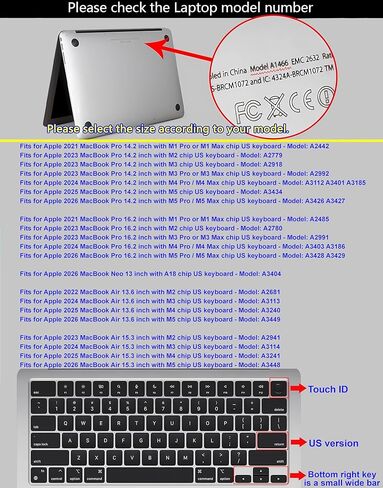 XSKN Hebrew Mint Green US Version Keyboard Cover Skin for 2026-2021 MacBook Pro 14 16 inch MacBook Air 13 15 inch with M5/M4/M3/M2/M1 and MacBook Neo in Kuwait