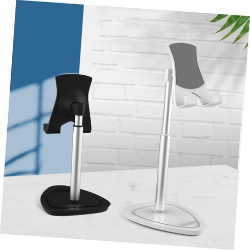 Universal Metal Retractable Phone Holder for Desk Adjustable Lazy Stand for Smartphones and Tablets Compact Design Black in Kuwait