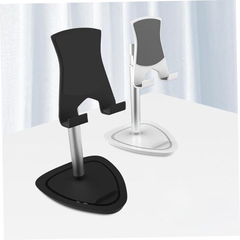Universal Metal Retractable Phone Holder for Desk Adjustable Lazy Stand for Smartphones and Tablets Compact Design Black in Kuwait