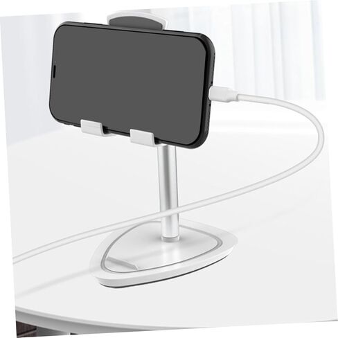 Universal Metal Retractable Phone Holder for Desk Adjustable Lazy Stand for Smartphones and Tablets Compact Design Black in Kuwait